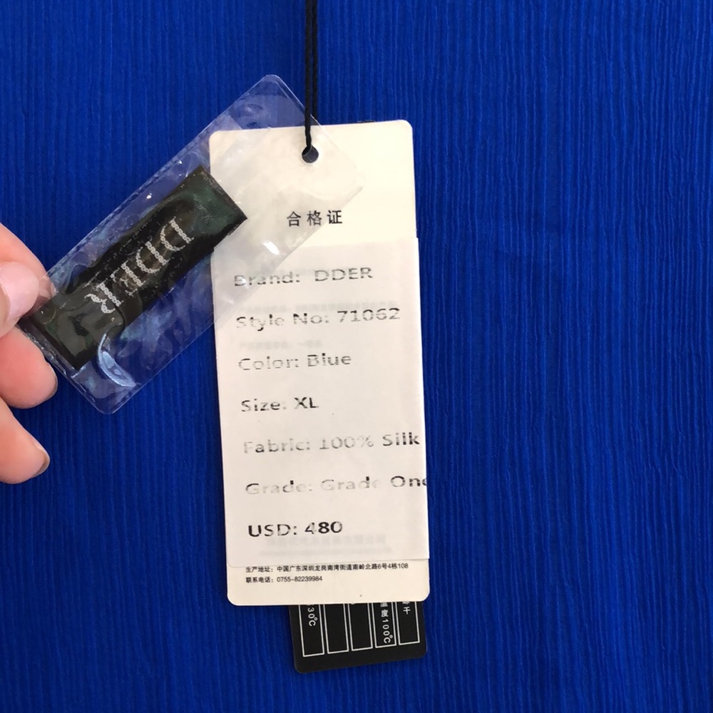 DDER Royal Blue Silk Dress - Picture 3 of 10
